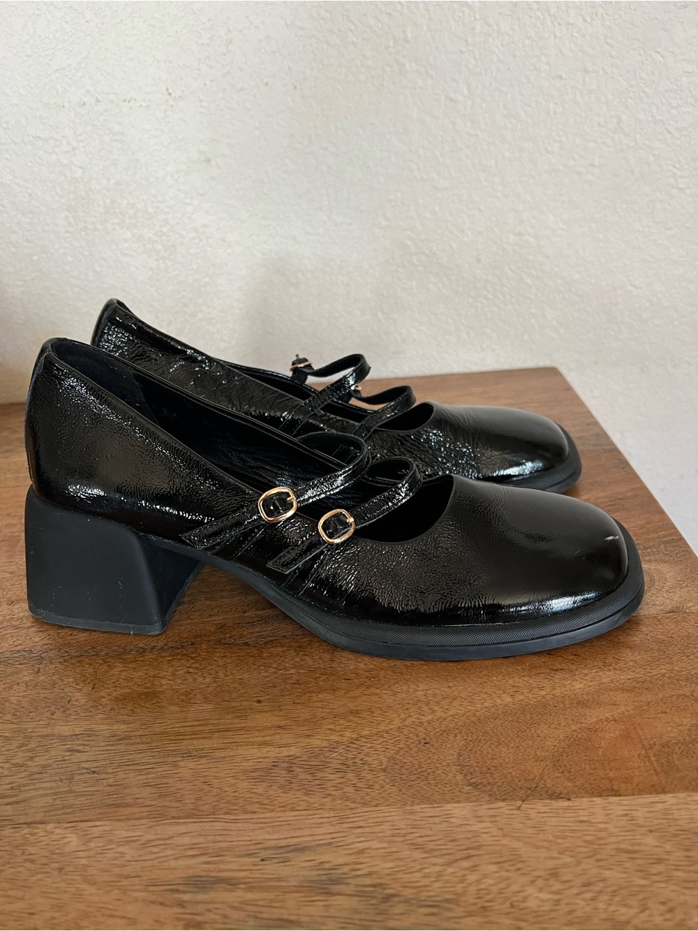 Vagabond Shoemakers Ansie Mary Jane Heels Black Patent leather  Size 10